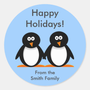 Pinguinsticker Runder Aufkleber