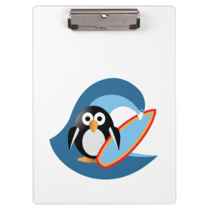 Pinguinsurfer Klemmbrett