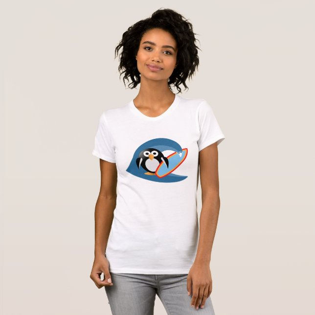Pinguinsurfer T-Shirt (Vorne ganz)