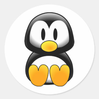 Pinguintux-Bild Runder Aufkleber