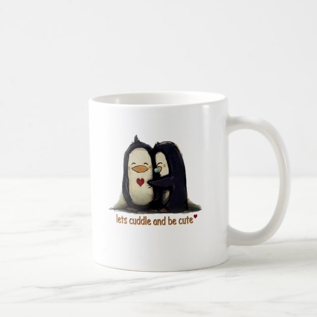 Pinguinumarmungszeit Kaffeetasse (Rechts)