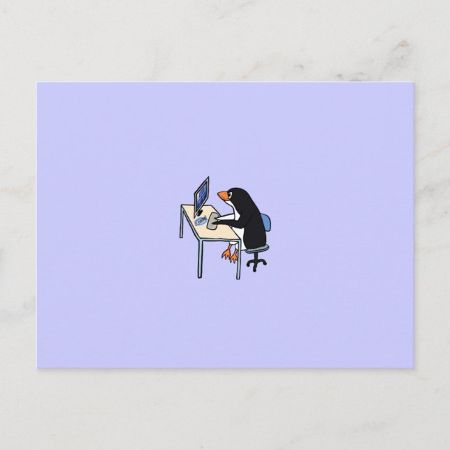 Pinguinux-Systemadministrator Postkarte (Vorderseite)