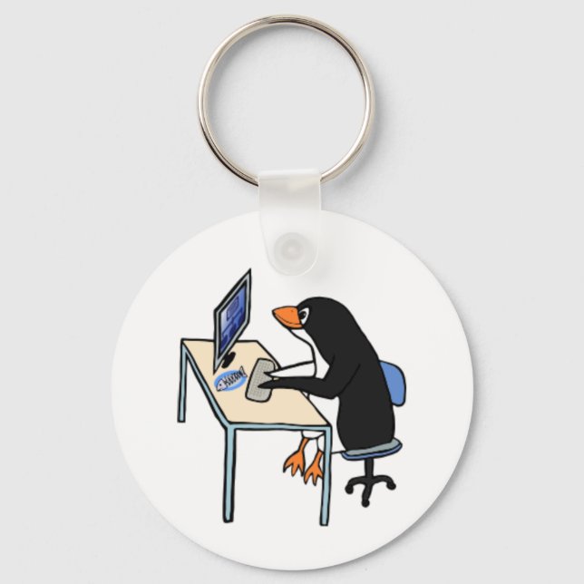Pinguinux-Systemadministrator Schlüsselanhänger (Vorderseite)
