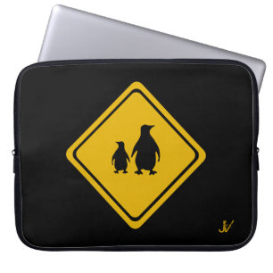 PinguinVerkehrsschild Laptopschutzhülle