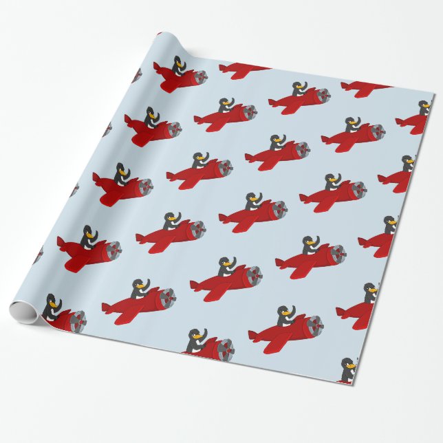Pinguinverpackungspapier für den Cartoon Geschenkpapier (Ungerollt)