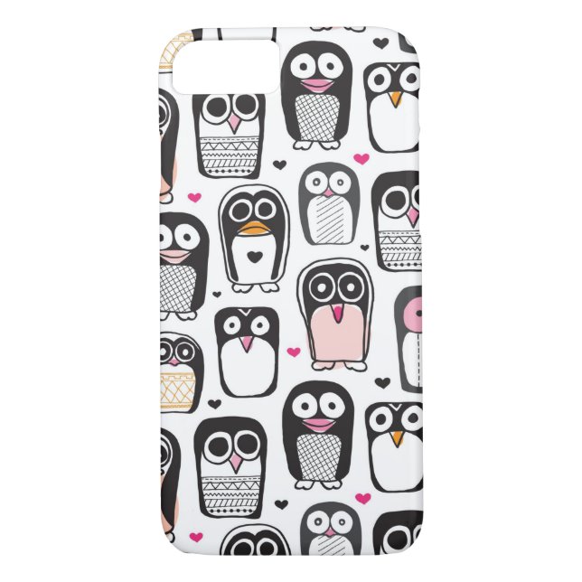 Pinguinvogel-Illustrationshintergrund Case-Mate iPhone Hülle (Rückseite)
