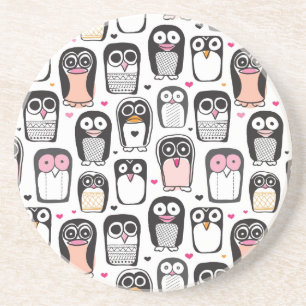 Pinguinvogel-Illustrationshintergrund Untersetzer