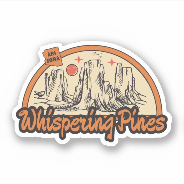 Pinien flüstern, Aufkleber für Arizona (Vorderseite)
