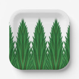 Pinien mit Spiegeln 7" Papierplatte Pappteller
