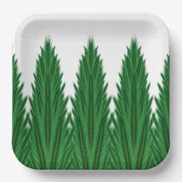 Pinien mit Spiegeln 9" Papierplatte Pappteller