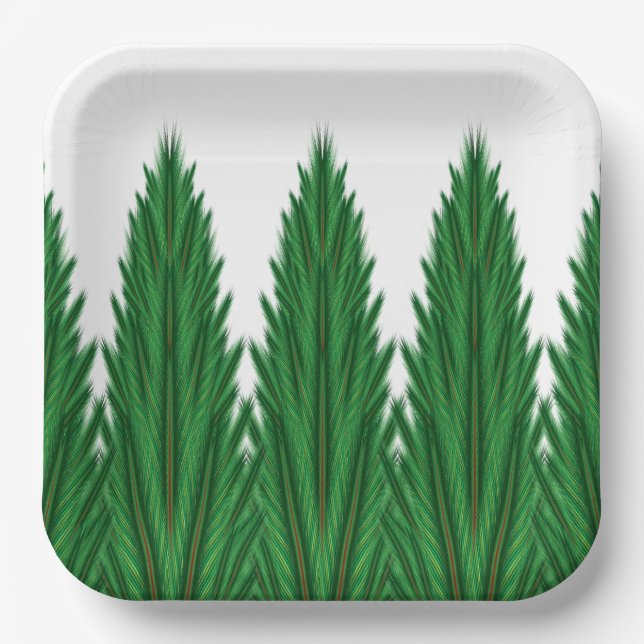 Pinien mit Spiegeln 9" Papierplatte Pappteller (Vorderseite)