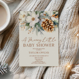 Pinienbäume aus der Blüte eine kleine kleine Babyd Einladung