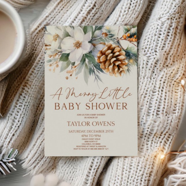 Pinienbäume aus der Blüte eine kleine kleine Babyd Einladung (Von Creator hochgeladen)