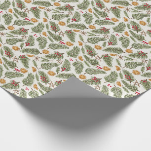 Pinienfrüchte, Berere, kandierte Orangen, Weihnac Geschenkpapier