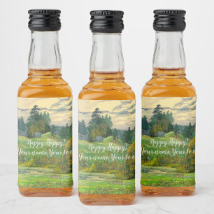 Pinienmalerei Alkoholflaschenetikett