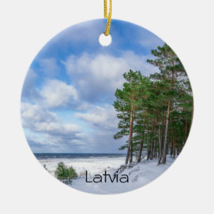 Pinienwald an der Küste Lettlands Keramik Ornament