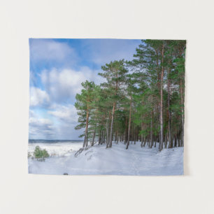 Pinienwald an der Küste Lettlands Wandteppich