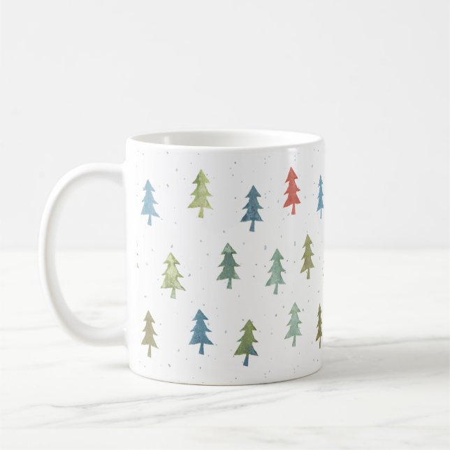 Pinienwald - Blumenmuster Kaffeetasse (Links)