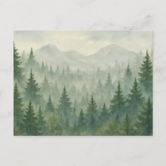 Pinienwald - Grüner Berg Postkarte