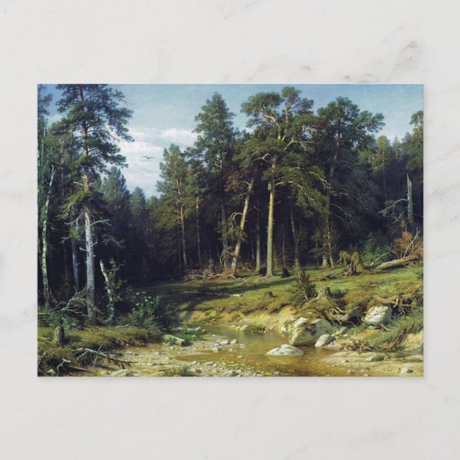 Pinienwald in der Provinz Viatka Postkarte (Vorderseite)
