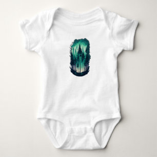 Pinienwald-Landschaft Baby Strampler