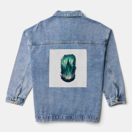 Pinienwald-Landschaft Jeansjacke
