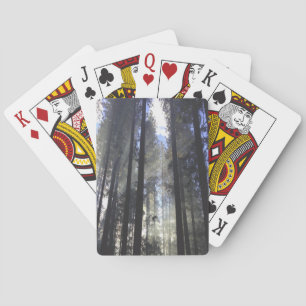 Pinienwald mit sonniger Natur Spielkarten