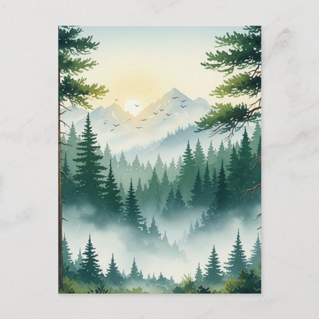 Pinienwald Postkarte (Vorderseite)