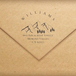 Pinienwald Rücksendeadresse Gummistempel