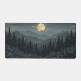 Pinienwald Vollmond Schreibtischunterlage
