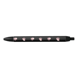Pink3D Herz auf schwarz Kugelschreiber