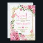Pink 16 . Geburtstag Gold 16. Girl Birthday Party Einladung<br><div class="desc">Pink 16 . Geburtstag Gold 16. Girl Geburtstagsparty Einladung Mis Quince 15 Anos,  16. Geburtstag.</div>
