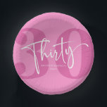 Pink 30. 30. Geburtstagsparty Pappteller<br><div class="desc">Das ist eine rosa 30. 30. Geburtstag Party Paper Bowls!</div>
