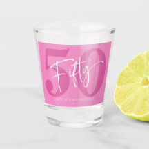 Pink 50. 50. Geburtstagsparty Geschenk