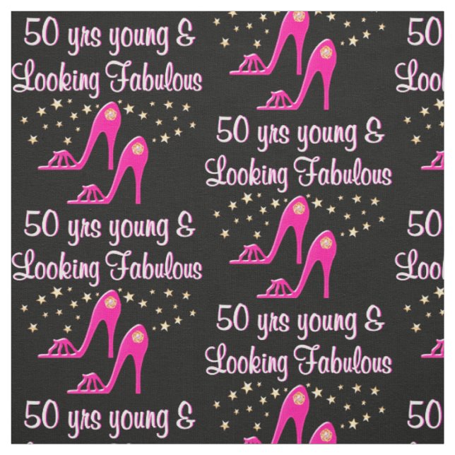 PINK 50 JAHRE JUNG UND FABULOS STOFF (Muster)