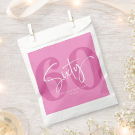 Pink 60. Sechzigste Geburtstagsparty Geschenktütchen
