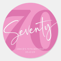 Pink 70. 70. Seventieth Birthday Party Gefallen