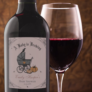 Pink A Baby ist eine Babydusche Weinetikett