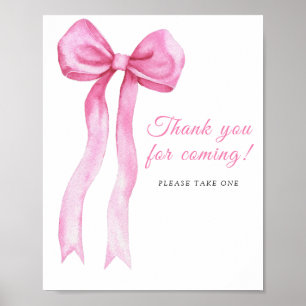 Pink a bow - danke für das Kommen Poster
