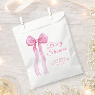 Pink a Bow Es ist eine Mädchen-Baby-Dusche Geschenktütchen