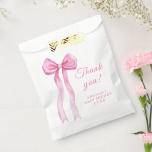 Pink a Bow Es ist Girl Baby Dusche Danke Geschenktütchen