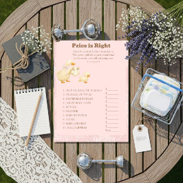 Pink A Silly Goose Price is Right Game card Einladung