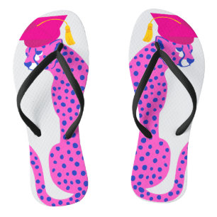 Pink-Abschluss-Leoparden-Paar-Flip-Flops Flip Flops