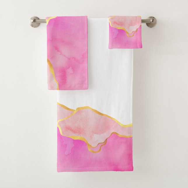Pink Abstrait MONOGRAM INITIALES Glam (En situation)