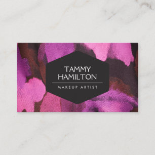 Pink Abstrakt floral Muster Makeust Artist Visitenkarte