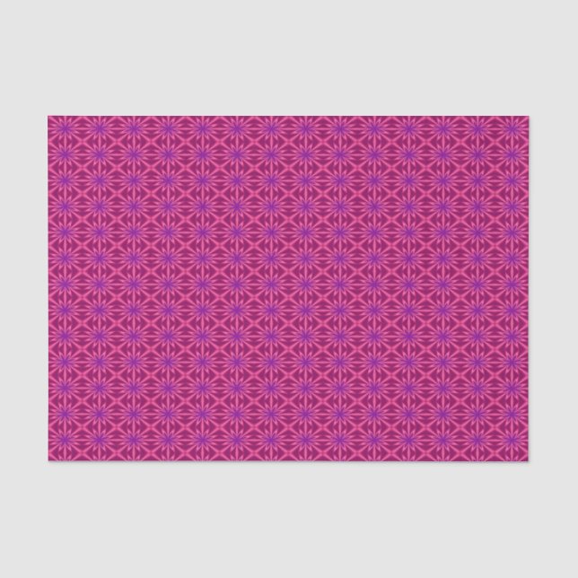 Pink Abstraktes Blumenmuster Seidenpapier (Vorderseite)