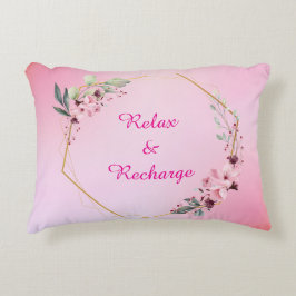 Pink Accent Throw Kissen