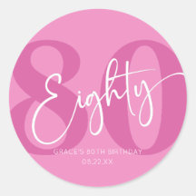 Pink Achtzig 80. Achtzigste Geburtstagsparty Gefal