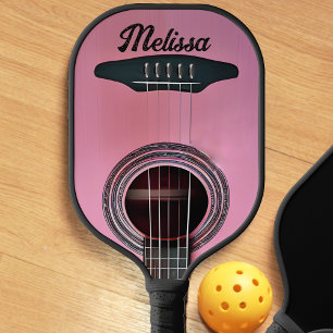 Pink Acoustic Gitarre Instrumentalname Pickleball Schläger