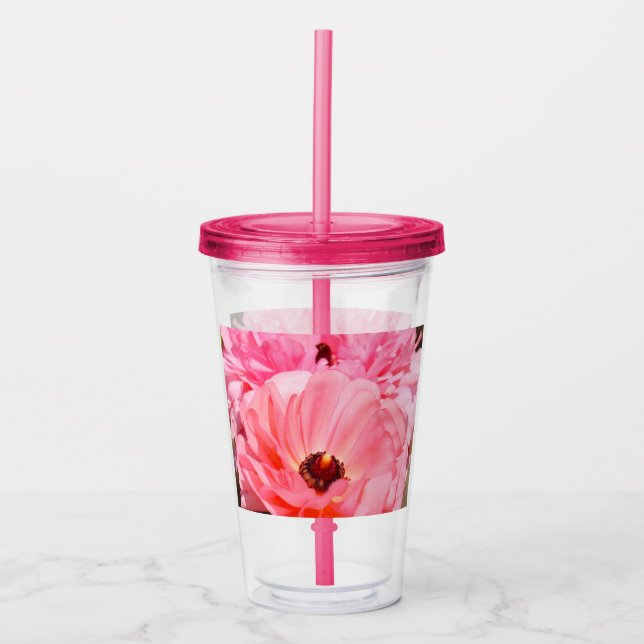 Pink Acryltrinkbecher (Vorderseite)